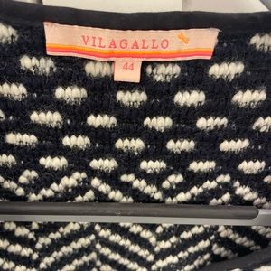 Vilagallo Cardigan in black and crème